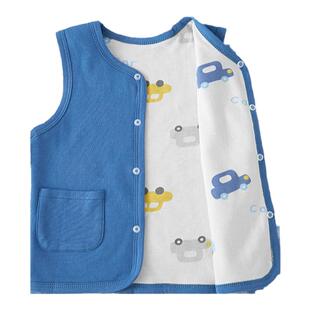 儿童马甲纯棉外穿春秋宝宝薄款男童马夹背心婴儿小马甲2026新款