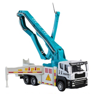 混凝土泵车模型惯性耐摔小汽车仿真工程车水泥运输车玩具3岁+