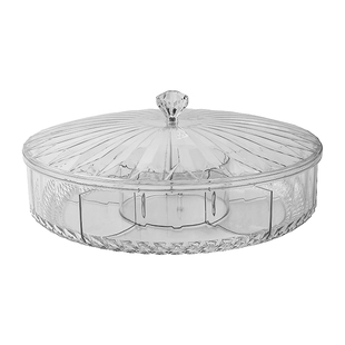 轻奢密封坚果零食糖果盘新款过年干果盘收纳盒家用客厅茶几水果盘