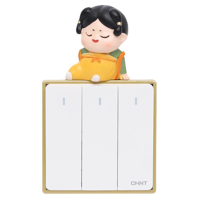 古风唐仕女面板创意中式灯开关贴