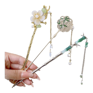 儿童古风汉服发饰高级感盘发簪国风马面裙簪子头饰女童新中式发钗