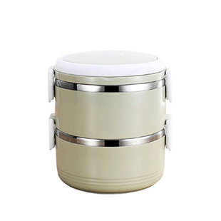 1400ml日式304不锈钢保温饭盒学生食堂打饭便当盒上班族带盖快餐