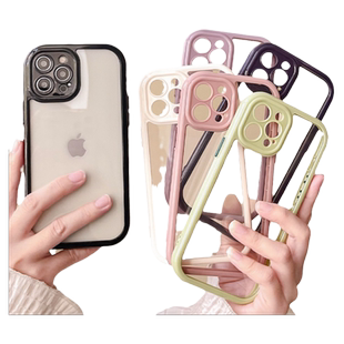 benefit创意简约高级感纯色17pro16适用于15苹果13手机壳iphone14promax新款12套11个性xsmax潮流xr全包8plu