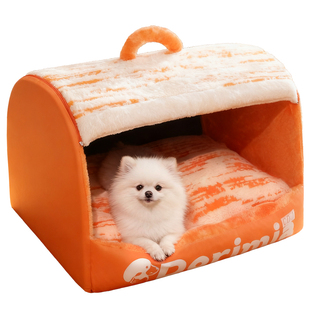 狗窝冬天保暖封闭式安全感狗房子冬季可拆洗狗屋猫窝四季通用狗床