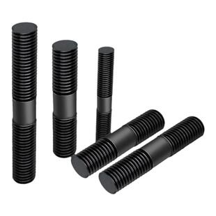 8.8级碳钢发黑高强度双头螺栓两头牙棒螺杆GB901等长加长螺柱牙条