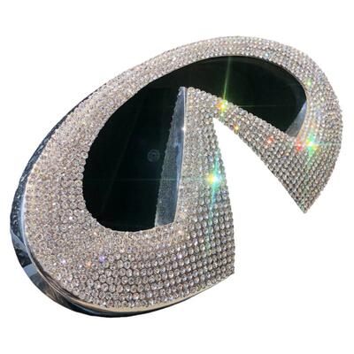 适用于英菲尼迪QX30QX50QX70Q50Q70Q60fxg车标镶钻改装饰车贴钻石