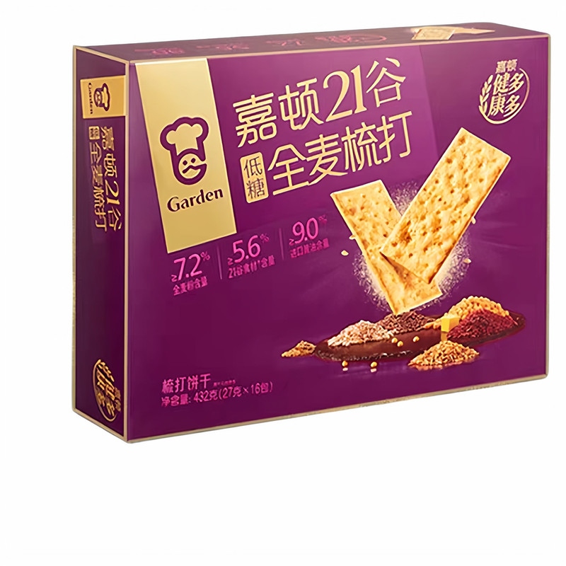 嘉顿低糖全麦苏打饼干432g