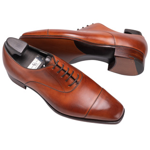 TG73楦Oxford 英国Gaziano&Girling固特异皮鞋手工棕擦色牛津鞋男