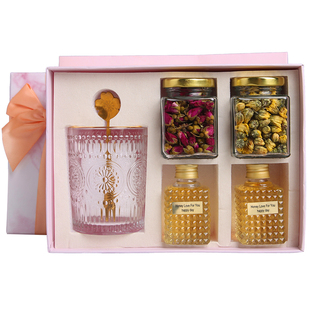 教师节玫瑰茉莉红枣花茶套装礼盒养生女生生日礼物送老师伴手礼品