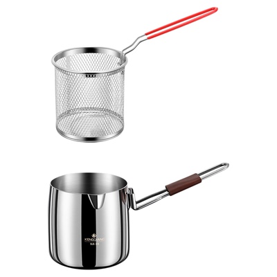 德国316不锈钢油炸锅加深带滤网