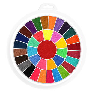 彩色手指画颜料儿童印泥多色手印盘按指纹手印手掌画印泥盘幼儿园安全颜料可水洗12色24色小学生绘画工具印尼