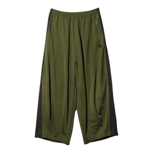 NEEDLES GFKTC橄榄绿蝴蝶刺绣胖胖裤男女日系灯笼宽松阔腿长裤子