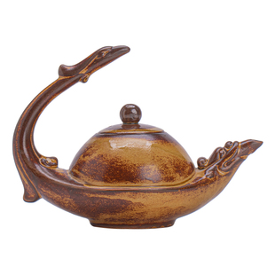 新潮龙凤窑变复古功夫茶具家用手工古朴壶办公茶室待客高端泡茶壶