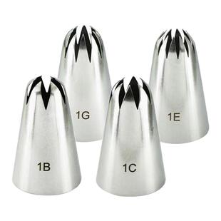 大号裱花嘴 6齿8齿10齿12齿 杯子蛋糕曲奇饼干蛋糕奶油嘴蛋糕装饰