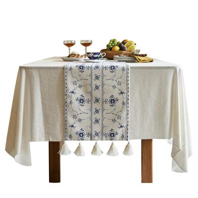 蜡笔派法式复古防水桌旗轻奢高端