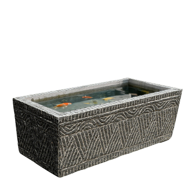 石雕鱼缸花盆庭院天然青石门海流水造景摆件长方形石槽大缸户外