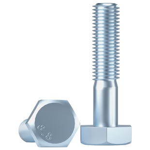 半牙8.8级镀锌外六角螺丝 半牙外六角螺栓蓝白锌外六角螺丝M5-M24