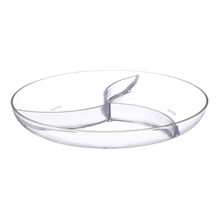 果盘家用大号零食盘三分格糖果点心盘子现代客厅茶几水果盘配菜盘