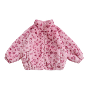 女童加绒外套2026秋冬新款时髦洋气冬装衣服儿童小女孩冬季毛毛衣