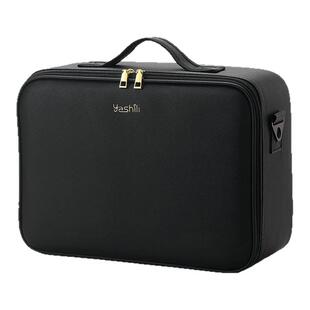 化妆包带led灯镜子护肤品加高收纳包手提跟妆大容量彩妆收纳箱ins