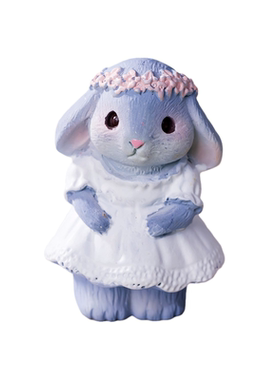 治愈系软萌小兔蘑菇屋桌面摆件