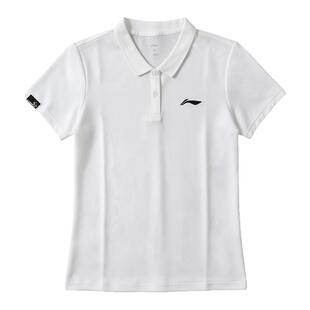 李宁羽毛球服女2026新款夏季绝美速干透气POLO衫运动翻领短裙套装
