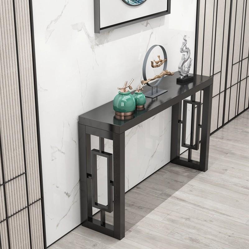 新中式实木玄关桌简约现代玄关台端景台条几条案靠墙长条窄桌供桌