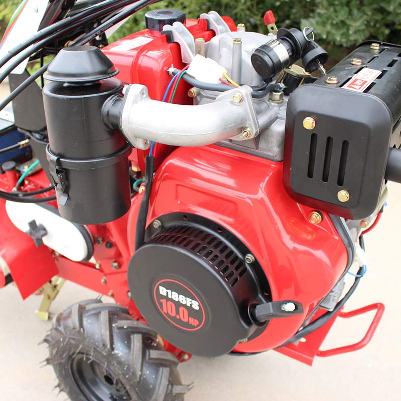 柴油10马力电启动开沟培土机田园管理机多功能自走式微耕机四驱