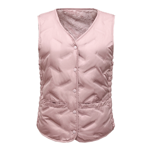 雅鹿2025新款羽绒马甲女短款加绒加厚保暖妈妈装白鸭绒贴身坎肩冬