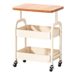 小推车置物架落地多层收纳架可移动床头柜茶几零食家用沙发边几