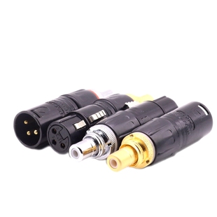 瑞士纽曲克3芯卡农转莲花母 XLR公插头对音频RCA座卡侬平衡转换头