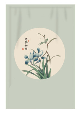 洗手间遮挡半截布艺门帘
