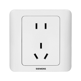 西门子远景雅白开关插座错位斜五孔带usb家用墙壁电源面板86 暗装