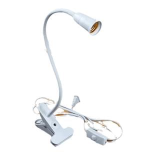 带线夹子万向灯座架软管E27螺口插电开关补光床头灯卧室台灯书桌