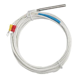 伊莱科管式K/E型热电偶 PT100/CU50热电阻传感器温控仪感温线探头