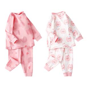 2件装 儿童内衣套装纯棉春秋宝宝秋衣秋裤男女童睡衣打底全棉分体