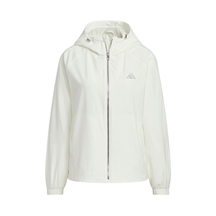 adidas阿迪达斯新款连帽外套女子梭织运动休闲宽松夹克 KC0026