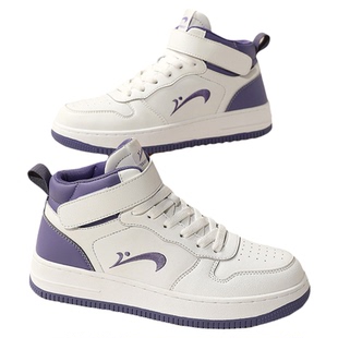 贵人鸟女鞋冬季2025新款空军一号运动鞋子女轻便软底高帮板鞋女款