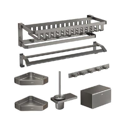 箭牌太空铝免打孔毛巾架置物架