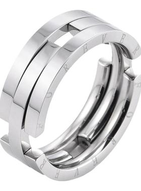 戒指男士ins嘻哈网红钛钢轻奢