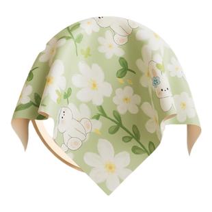 小羊皮化妆镜盖布梳妆台防尘布小圆镜盖巾打印机防尘罩专用遮灰布