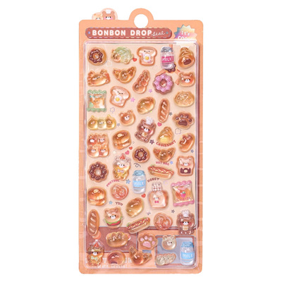 3D立体浮雕贴纸儿童女孩宝石图案