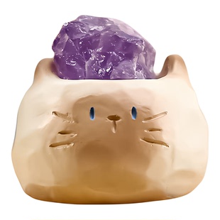 正版猫猫PAL水晶情绪盲盒网红矿石礼物好寓意桌面小摆件可爱礼物