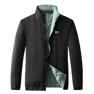 JEEP SPIRIT双面穿羽绒服男款冬季新款轻薄保暖鸭绒夹克外套男装