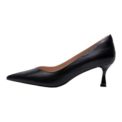 帕克吉尔通勤高跟鞋纯色职业单鞋