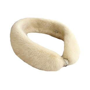 韩版迷你水貂围巾 整皮水貂毛真毛吸扣小围脖 气质装饰皮草围巾女