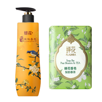 蜂花檀香露500g春茶香皂老牌国货沐浴乳沐浴洗澡上海制皂清洁舒缓