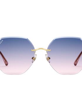 帕森无框彩色太阳镜女