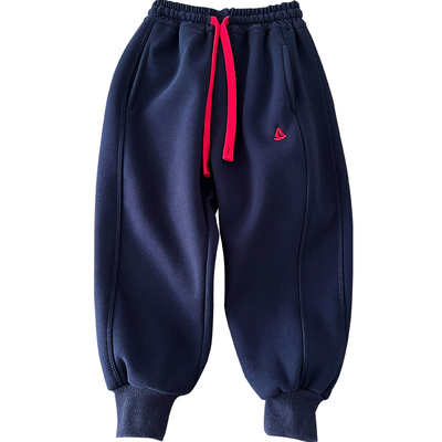 男童保暖一体绒运动裤休闲厚长裤