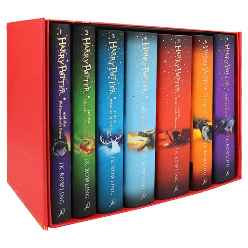 哈利波特集1-7册精装套 Harry Potter 1-7收藏版 与魔法石 死亡圣器 正版英语原著小说套书神奇动物在哪里